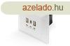 Digitus DA-70618 csatlakozaljzat 2 x USB A + 1 x USB C Whit
