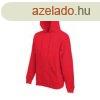 Fruit of the Loom F44 kapucnis pulver, HOODED SWEAT, Red - 
