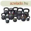 Kettlebell, matt fekete porszrt (powder-coated), sznes jel