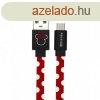 USB kbel Disney - Minnie USB - MicroUSB adatkbel 1m piros 