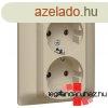 Legrand Galea Life 2X2P+F aljzat, csavaros, titnium, Legran