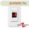 Legrand Program Mosaic hifi aljzat 1m, 2 kivezets, fehr, L