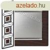 Legrand Valena ngyes keret vzszintes Wenge dekor / Ezst, 