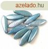 Lndzsa (szirom) cseh prselt veggyngy - Alabaster Blue Lu