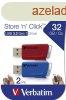 Verbatim 32GB Store n Click USB 3.2 Blue/Red (2pack)