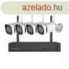 4 db-os vezetknlkli Wifi IP biztonsgi kamerarendszer - B