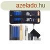 Rajz kszlet 32 db-os, ceruzk, ecsetek, festk, mvszkell