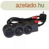 Legrand Elosztsor Standard 3x2P+F, 1,5 m vezetkkel, fekete