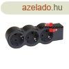 Legrand Elosztsor Standard 3x2P+F, vezetk nlkl, fekete, 
