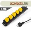 Delight Kltri eloszt fedllel - 1,5 m - 5 x 230V - 3 x 1,