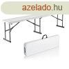 Kt rszbl ll, sszecsukhat pad, srpad fehr 182 x 28 x
