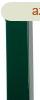 1700/60x40/1,25 mm oszlop, zld, ngyzet, sapka, Zn+PVC, RAL