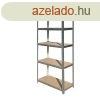 Salg polc,Fm llvny, 5 polcos, 150x70x30 cm teherbrs 87