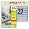 L6011-100 Avery ipari ezst poliszter cmke 63,5x29,6mm