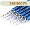 Krmdszt ecset kszlet, 6db Nail Art Design ecset vkony
