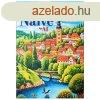 Falinaptr kpes 315 x 450 mm, fehr lapokkal Art Naive by A