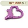 Karabner kapocs - szv alak - lila - 26 x 22 x 6 mm