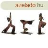 Dekoratv Figura Home ESPRIT Rzsaszn Aranysrga Yoga Scand