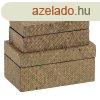 Dekoratv doboz szett Bzs szn Termszetes DMF 25 x 15 x 12