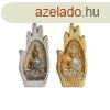 Dekoratv Figura DKD Home Decor Szrke Aranysrga Buddha Gya