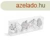 Karcsonyfadsz szett - ezst toboz - 6 cm - 6 db / szett