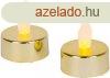 Gyertyk MagicHome Karcsony, LED Tea, 2 db, arany, mcses, 