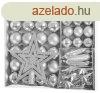 MagicHome karcsonyi dsz, szett, 50 db, 4-5 cm, ezst, csil