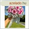 Eskvi menyasszonyi csokor ?  pink mvirgbl, szatn szala