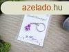 Szeretlek Keresztanya lila angyal medlos kulcstart