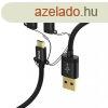 Hama 3-in-1 Alu microUSB Cable +Adapter for USB Type-C / Lig