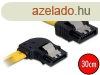 DeLock SATA left/straight metal yellow kbel 30cm