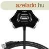 AXAGON HUE-X3B USB Trinity Hub Black