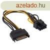 Akyga AK-CA-80 SATA/PCI-Express 6+2-pin adapter cable 0,15m