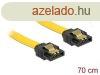 DeLock SATA 6 Gb/s male straight > SATA male straight 70 