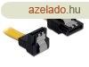 DeLock SATA 70cm down/straight metal yellow