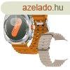 A25 ULTRA Okosra ezst dial - bzs,narancssrga szilikon sz