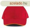 KP011 hat paneles Baseball sapka K-UP, Red/Yellow-U