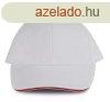 KP011 hat paneles Baseball sapka K-UP, White/Red-U