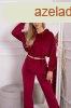 Crop-top velr trningruha kapucnival 9372 bord
