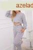 Szigetelt crop-top trningruha szett 69416 szrke