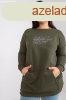 Desiree oversize pulver mintval s kenguru zsebbel, khaki 