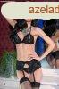 CR 4220 S Black Open Bra 3 pc Set 