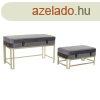 Brszk DKD Home Decor Szrke Aranysrga Fm Brsony (80 x 4
