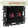 Legrand Nilo Step ketts hangszr aljzat, fekete, Legrand 
