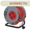 EMOS P09225M, Kbeldob 25 m / 4 aljzat / fekete / PVC / 230 
