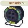 EMOS P19427, Kbeldob 25 m / 4 aljzat / fekete / PVC / 230 V