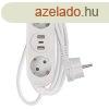 EMOS P02214E, Hosszabbt 1,4 m / 2 aljzat+2USB-A+1USB-C /