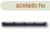 24 portos CAT5e patchpanel, fekete