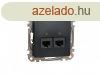 J SEDNA 2xRJ45 Cat5e UTP aljzat, antracit