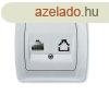 Panasonic Carmen RJ45 CAT 5E fali aljzat fehr keret